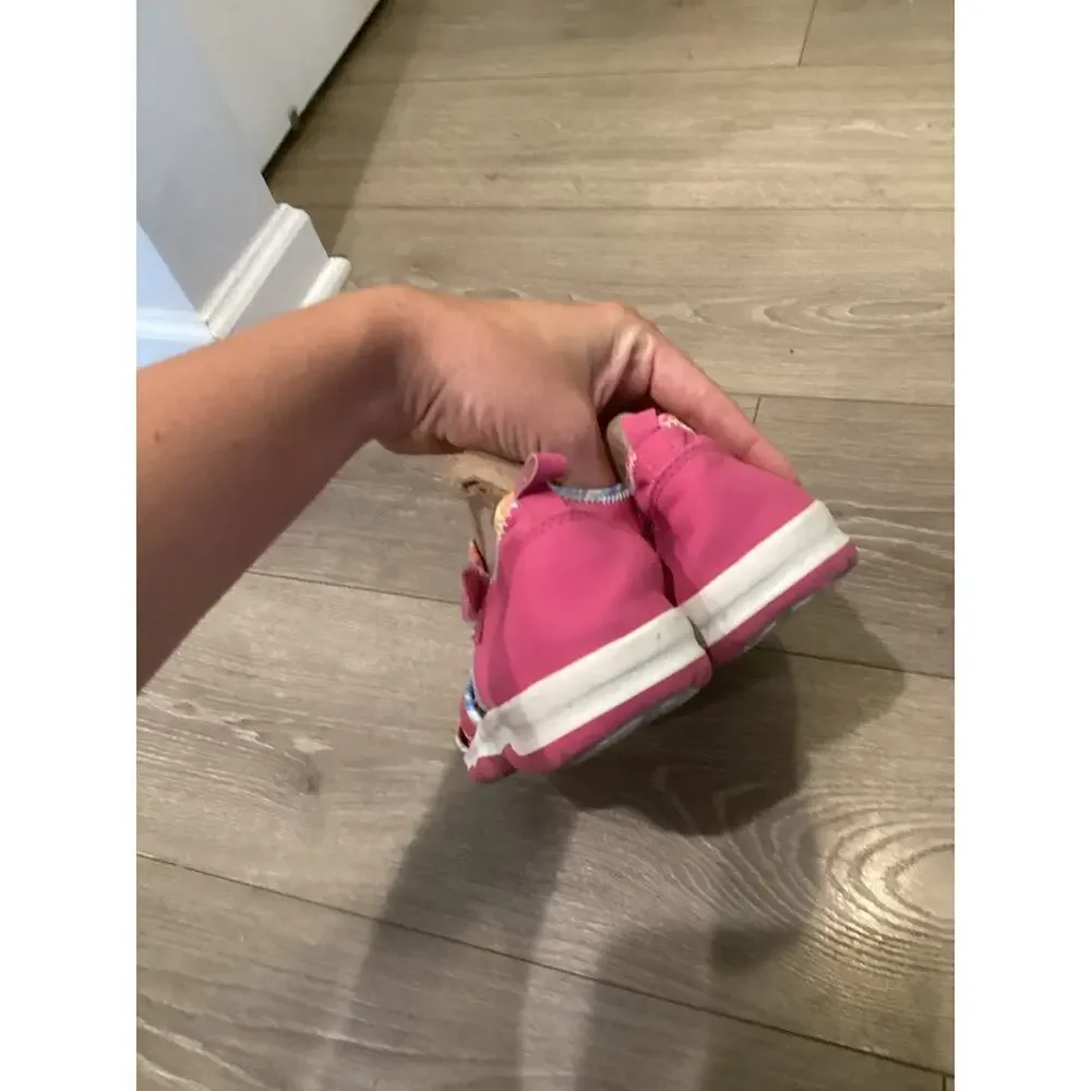 Lands End Girls Water Shoes Sandals Youth US 6 EU 38 Outdoor Hiking Camping Pink